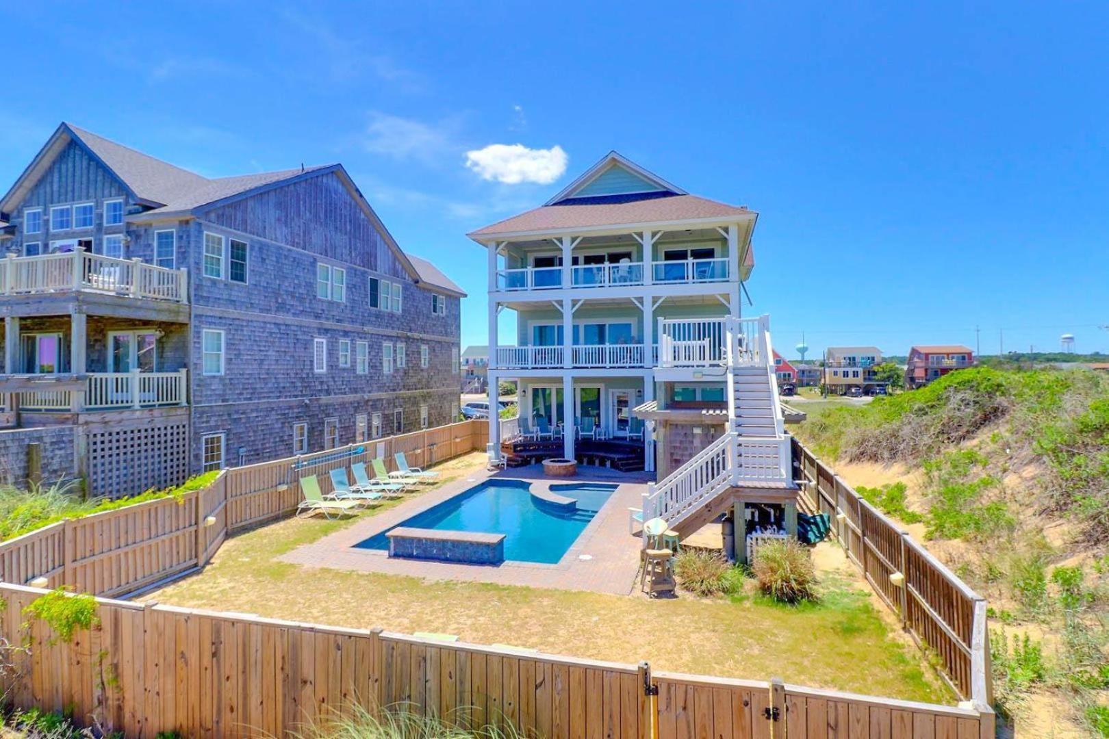 Villa 6007 Happy Sol Oceanfront Heatable Pool Nags Head Esterno foto